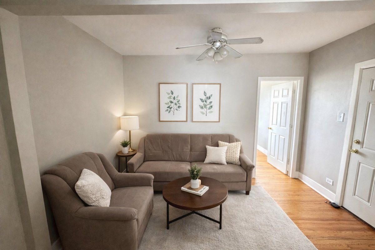 Nuomoja  šviesų 1 miegamojo butą