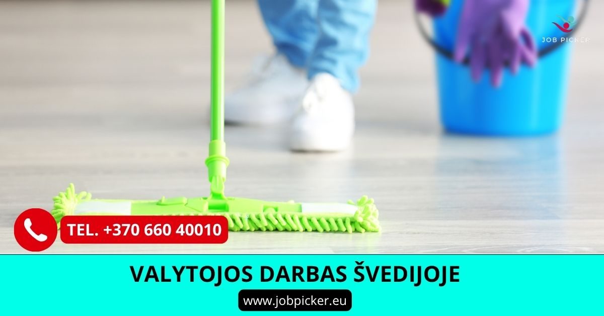 Valytojos darbas Švedijoje su apgyvendinimu