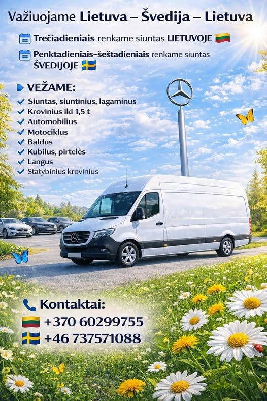 Patikimi pervežimai Lietuva – Švedija – Lietuva!