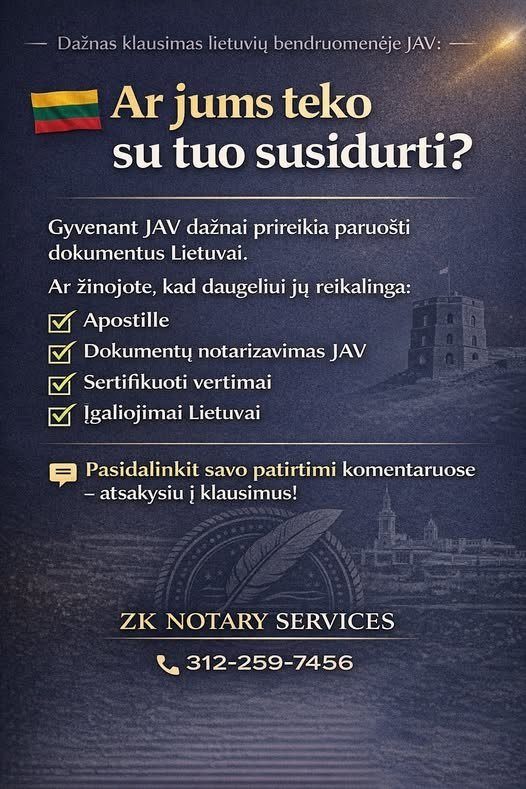 Notarinės paslaugos.Dokumentų vertimai ir sertifikavimas