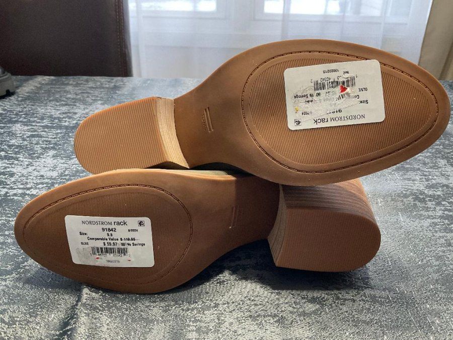 TOMS collection olive ankle boots. NEW