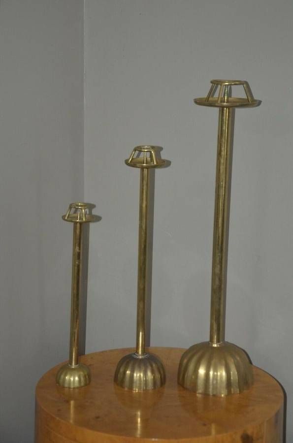 Vintage brass candle holders marked Frederick Cooper Chicago
