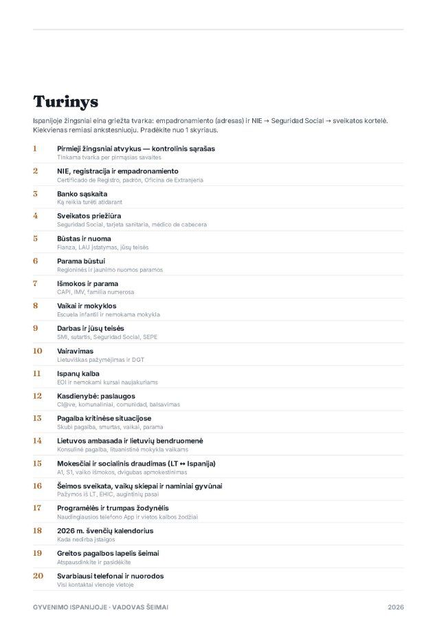 Praktinis vadovas atvykus (emigravus ) į Ispaniją.Gyvenimo Ispanijoje pradžia.Pilnas paketas