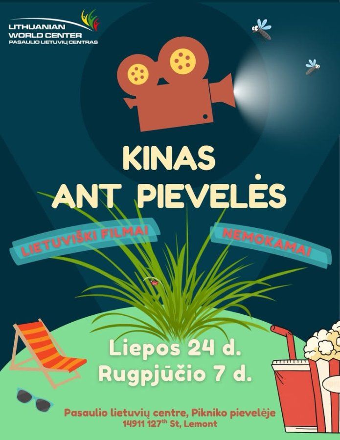 kino vakarai PLC pikniko pievelėje. 2026 liepos 24d. penktadienis , 06:30 PM