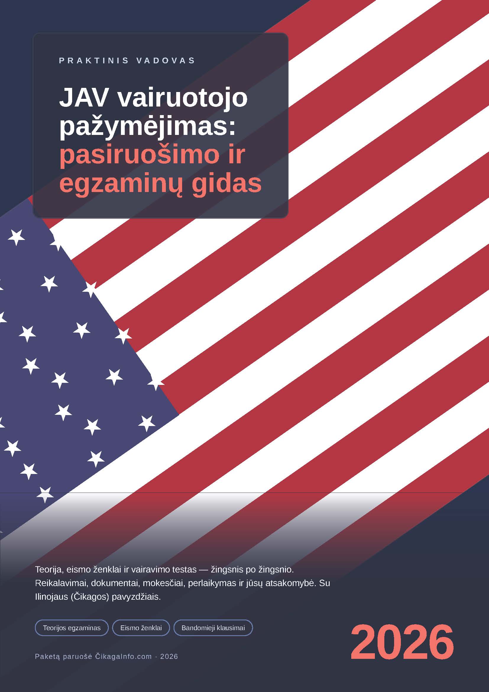 JAV vairuotojo pažymėjimo gidas 2026